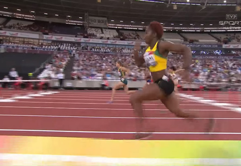Photo of Jeanine Williams running for Jamaica